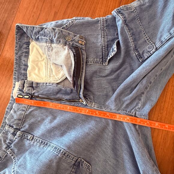 Frame Jeans Size 30 Relaxed Cargo Mid Waist Straight Leg Medium Light Wash - Picture 9 of 12